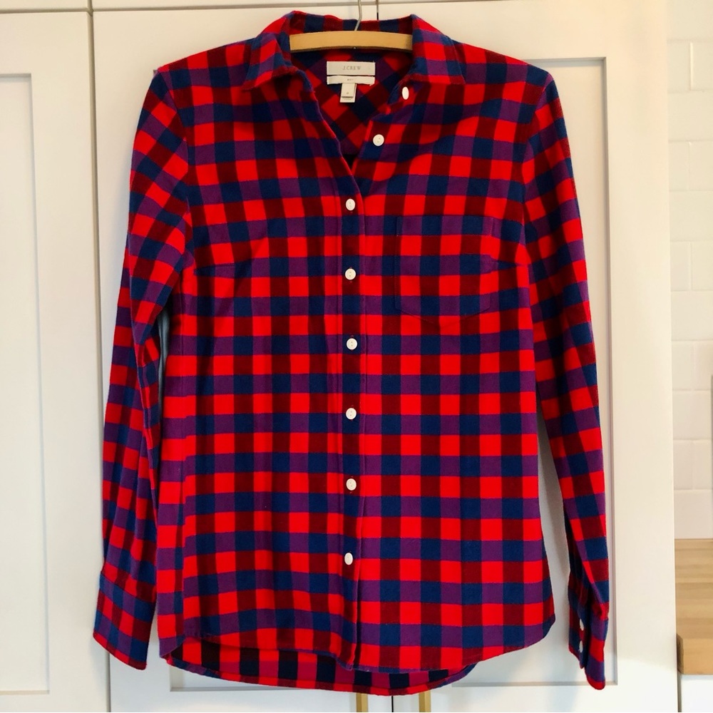 SOLD J Crew Classic-Fit Flannel Boy Shirt, XS